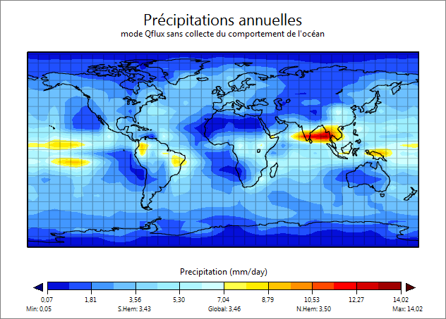carte précipitations en mode Qflux sans collecte du comportement de l&rsquo;océan