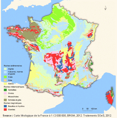 carte de la nature lithologique du sous-sol en France_image non traitée