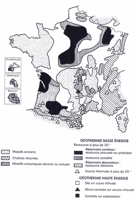 carte geothermie France