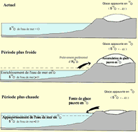 Variations du volume des glaces et variations du d18O des carbonates